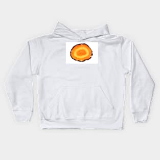 Orange agate slice mineral background Kids Hoodie